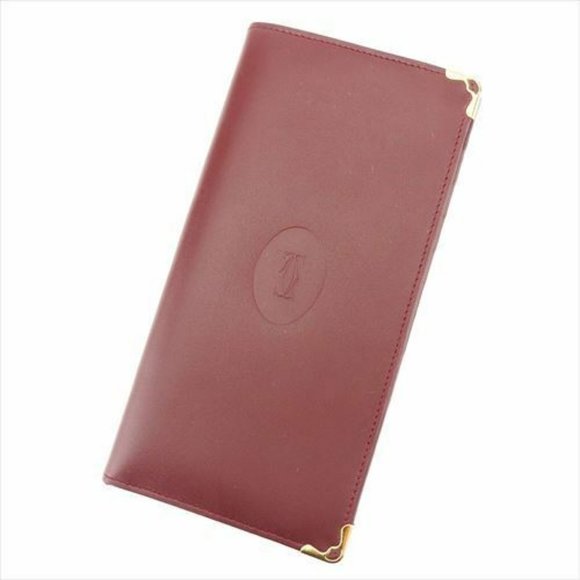 Cartier Wallet Purse Long Wallet Mastline Red Woman unisex Authentic Used T7268 - Picture 1 of 9